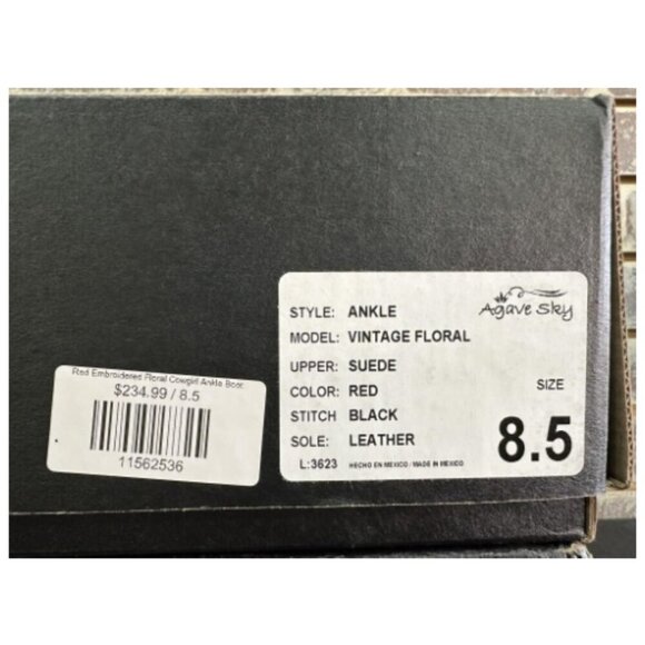 Agave Sky Red Vintage 'Floral Ankle Boot - Picture 9 of 9